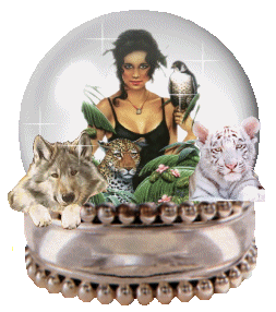 globe femme-animaux sauvages